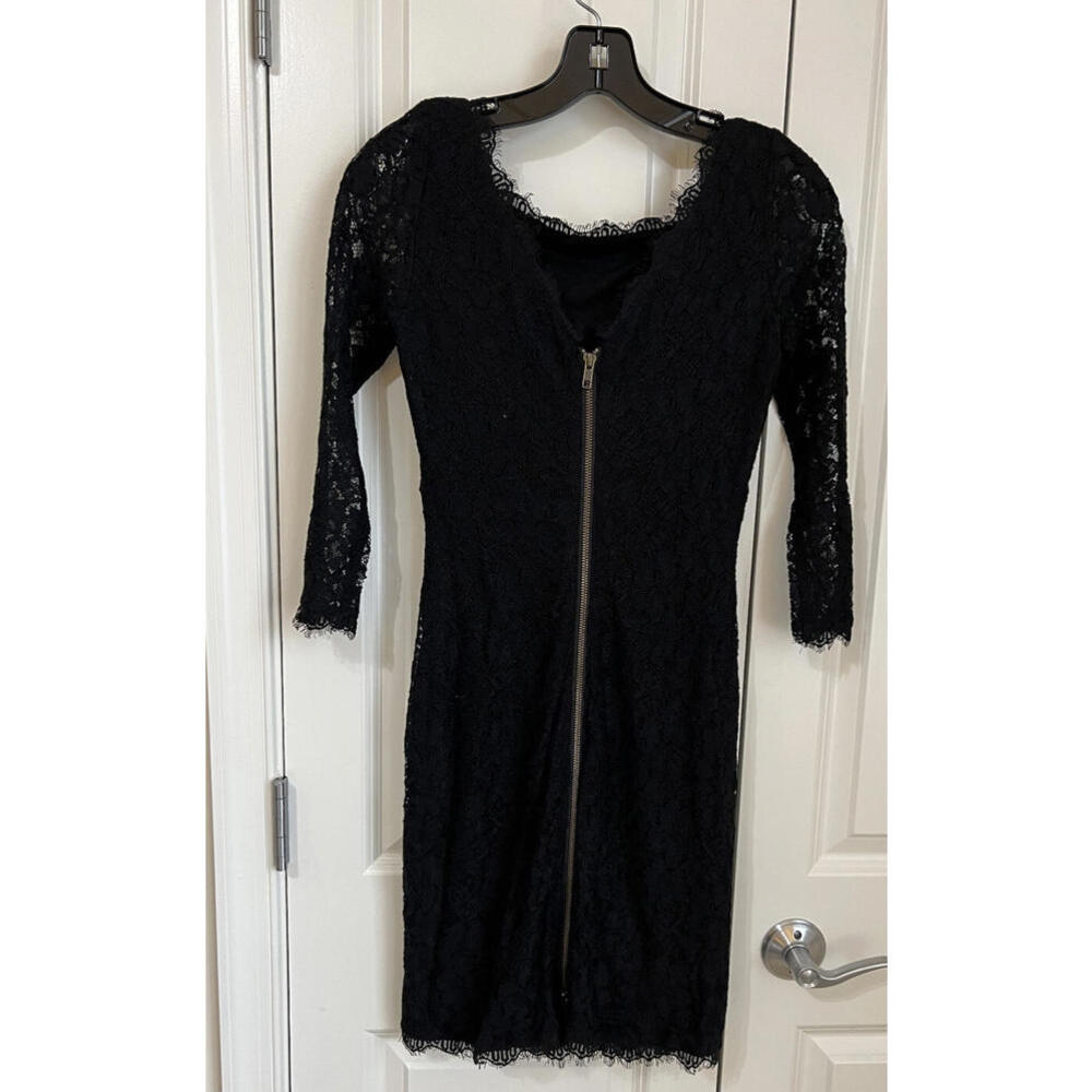 Diane von Furstenberg DVF Lace Dress Black Size 0 - Picture 2 of 10